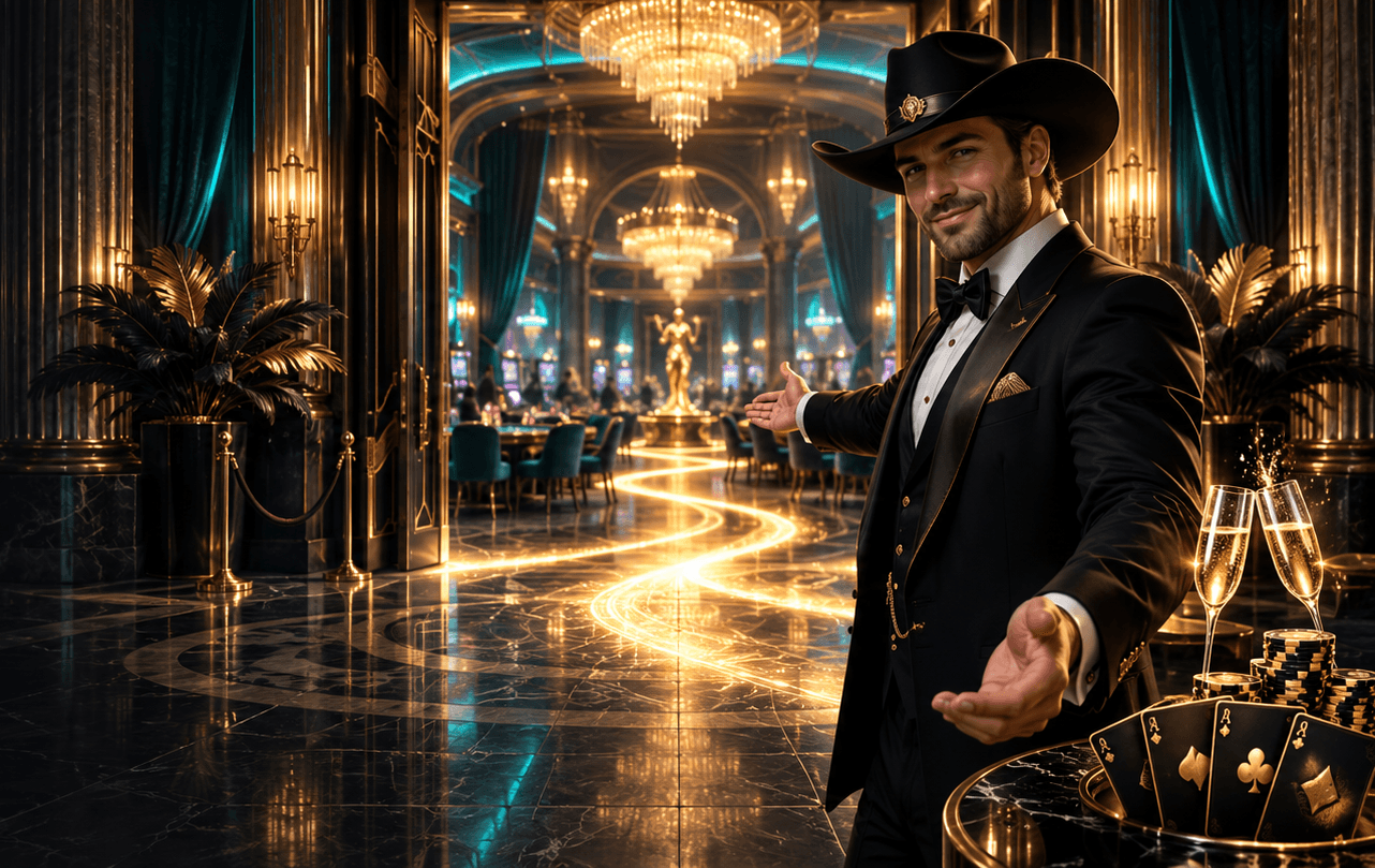 Rapid Casino -brändihahmo rekisteröitymisvaiheiden vieressä