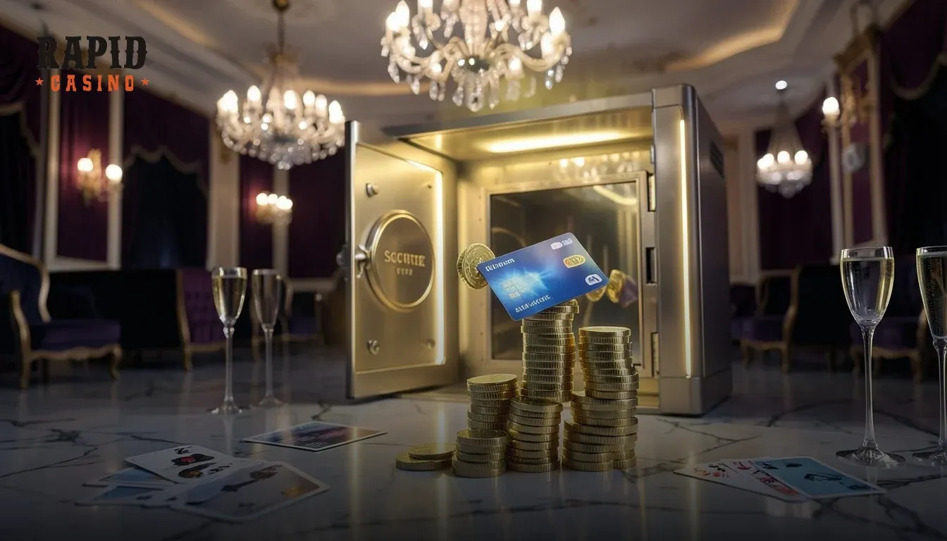 Rapid Casino mobile casino interface on smartphone showing game lobby and cashier